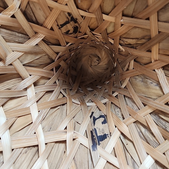 Vintage Asian Conical Rattan Leaf Rickshaw Coolie Hat Cantonese Chinese Handmade - Picture 12 of 12